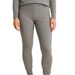 Pistache Italy super soft modal blend grey knit leggings joggers S